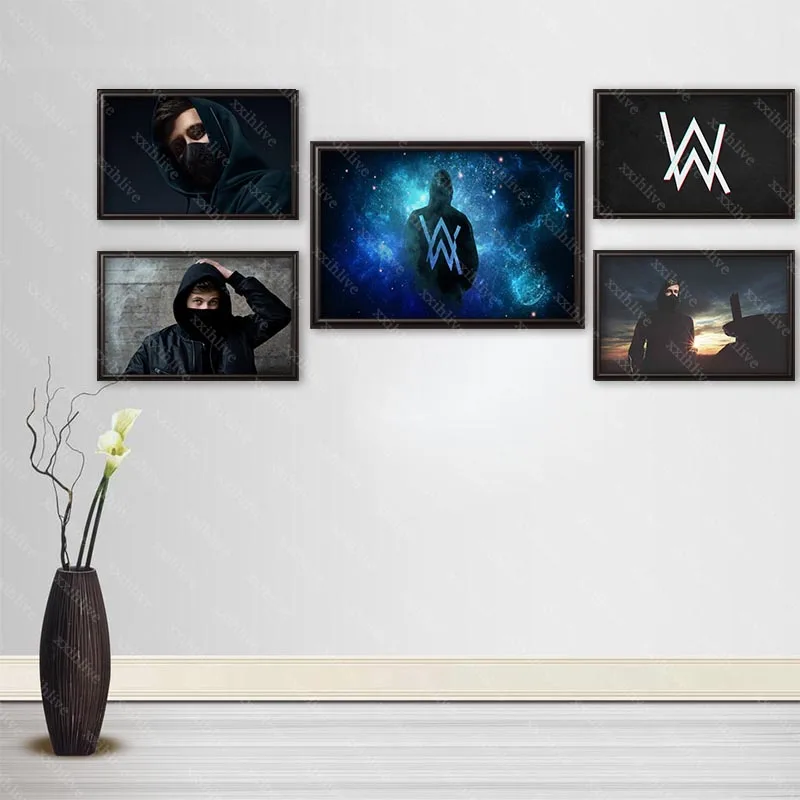 

Custom Music Producer Alan Walker Silk Cloth Canvas Poster Home Decoration Wall Art Fabric Poster Print More Size 40X60CM