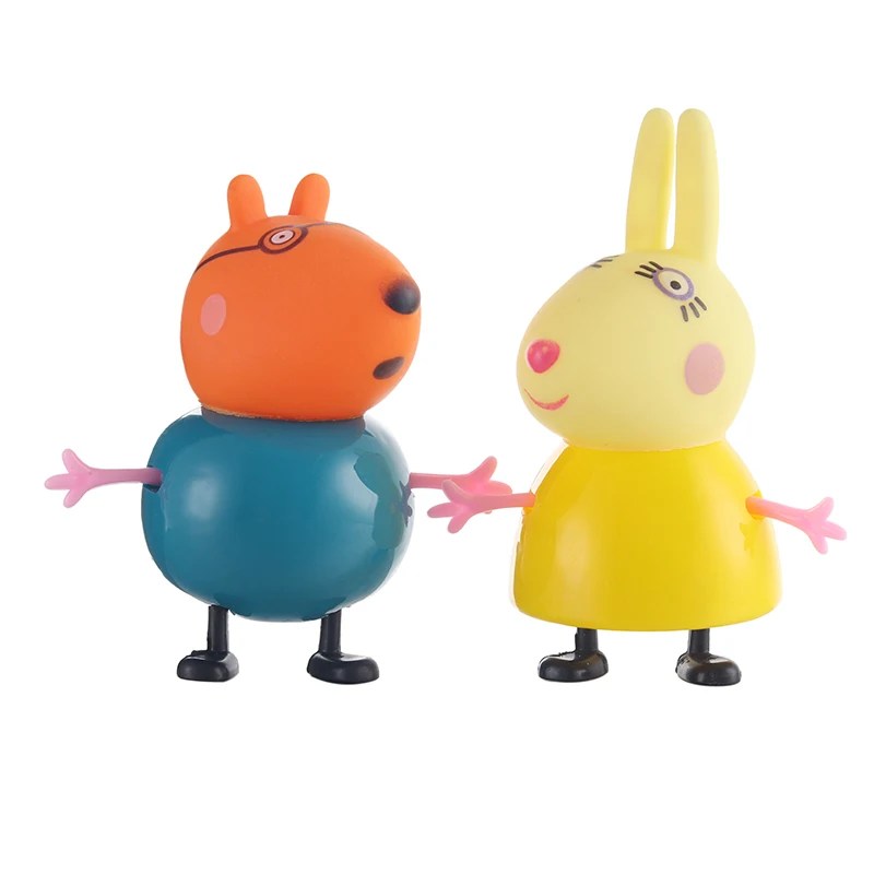 Оригинальные куклы Peppa Pig, Джордж, 25 шт., набор, фигурки из аниме, игрушки из мультфильма, семейные друзья, Свинка Пеппа, вечерние игрушки для детей, подарок на день рождения, Рождество