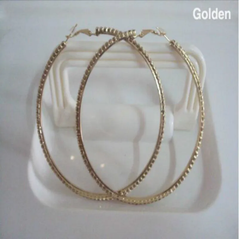 Большие серьги-кольца золотые 2021 большие круглые геометрические женские серьги |