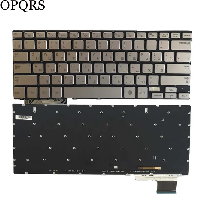 Новая русская клавиатура для Samsung 730U3E NP730U3E 740U3E NP740U3E Русская ноутбука Серебристая