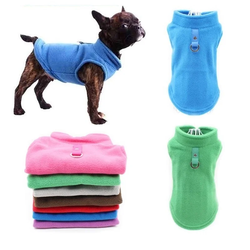 Флисовый жилет для собак Winyer Puppy, жгут, куртка, бульдог, Йоркский мопс, дракон, Бигль, пудель, 7 цветов, одежда для маленьких собак, зимняя куртка для собак