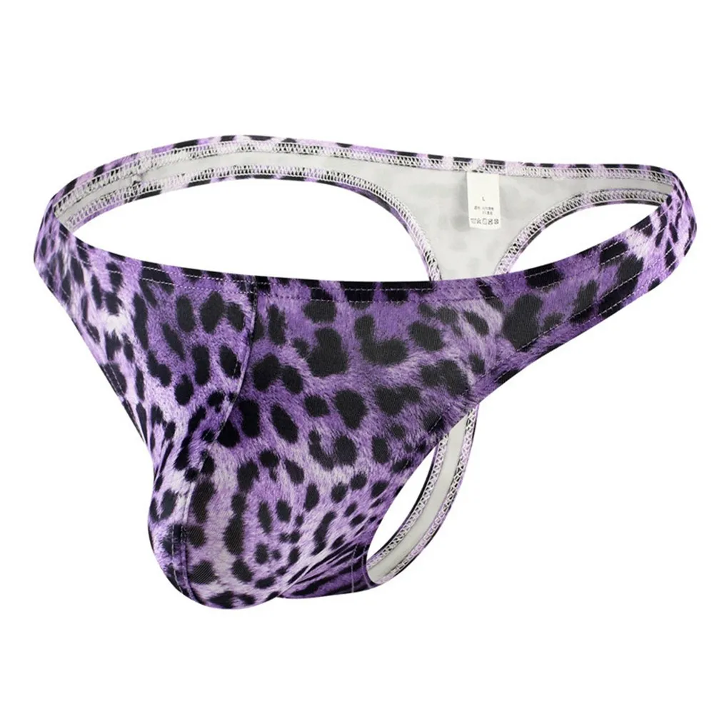 

Нижнее белье мужское с низкой посадкой и леопардовым принтом, Трусы-стринги с выпуклым мешочком, пикантное нижнее белье для мужчин