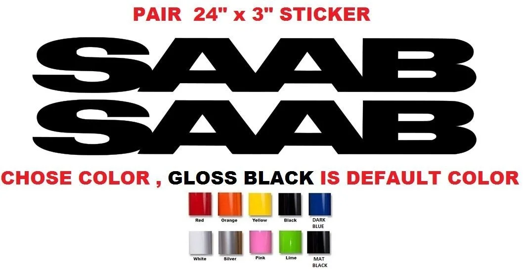 

Виниловая наклейка для кузова автомобиля SAAB, 2x24 дюйма