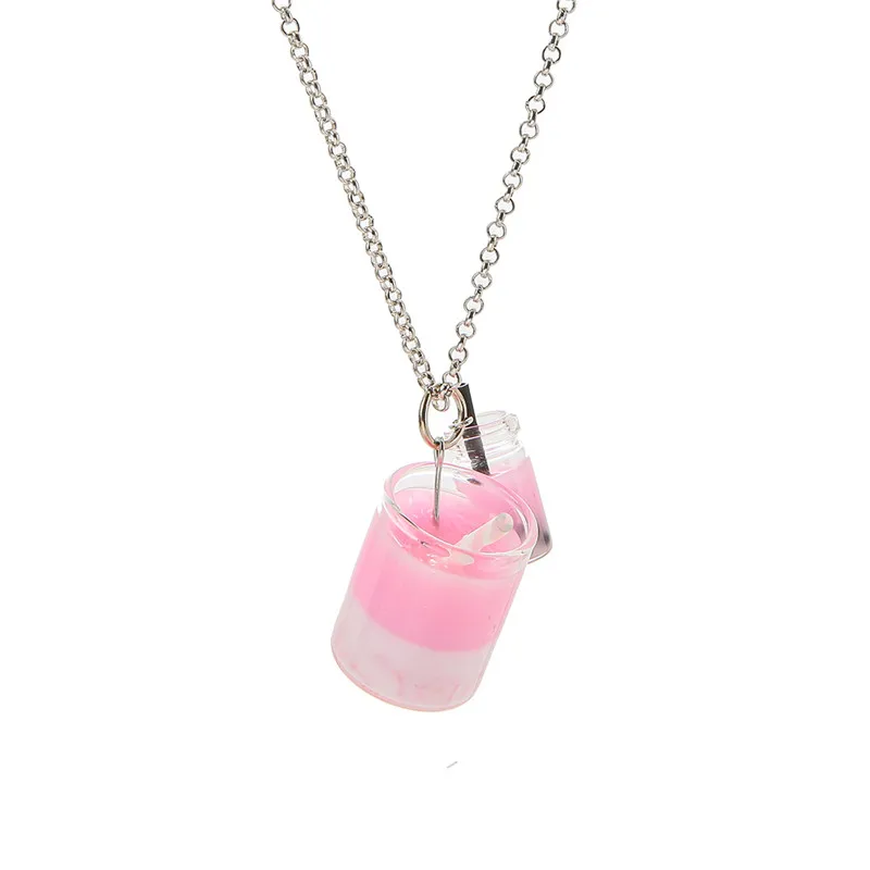 

Sansango 1Pcs Cute Milk Tea Resin Pendant Necklace Fashion Jewelry Gifts For Women Girl Birthday Gift Jewelry