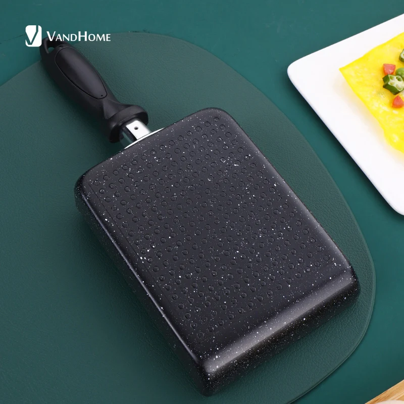 VandHome Square Non-Stick Fried Eggs Pans Frying Pan Japanese Omelette Pancake Kitchen Pot Mini Cooker Maker Breakfast | Дом и сад