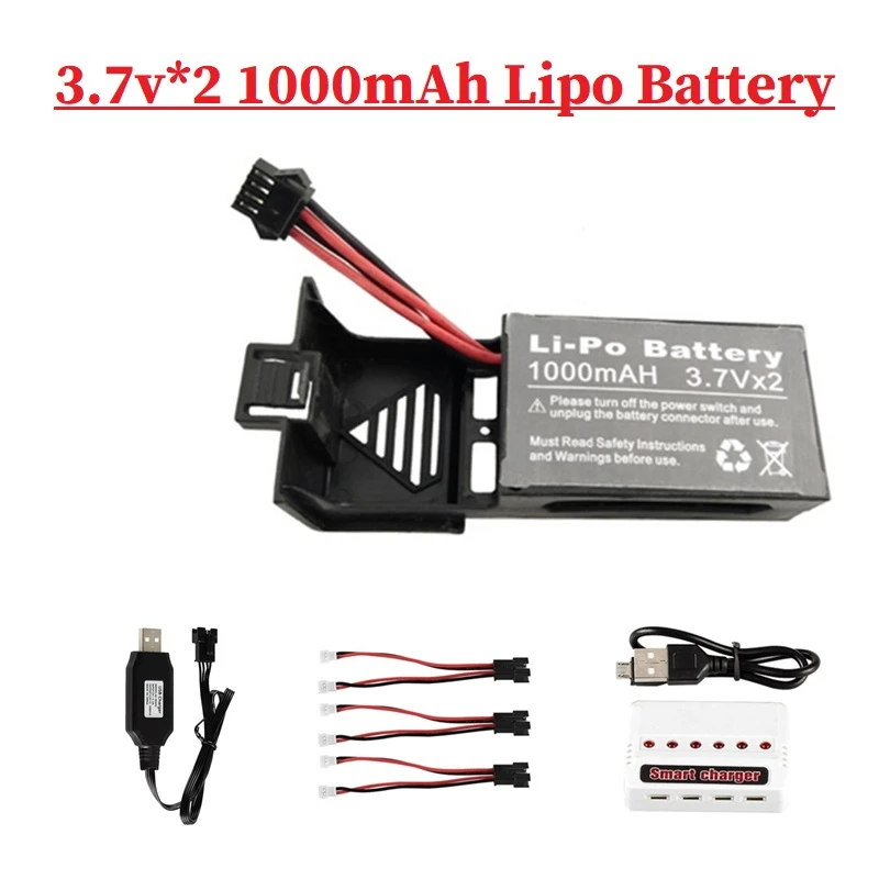 

Оригинальный литий-полимерный аккумулятор 7,4 В 1000 мА · ч для квадрокоптера, вертолета, квадрокоптера Udi U842, U842, U842, U842-1, U818S