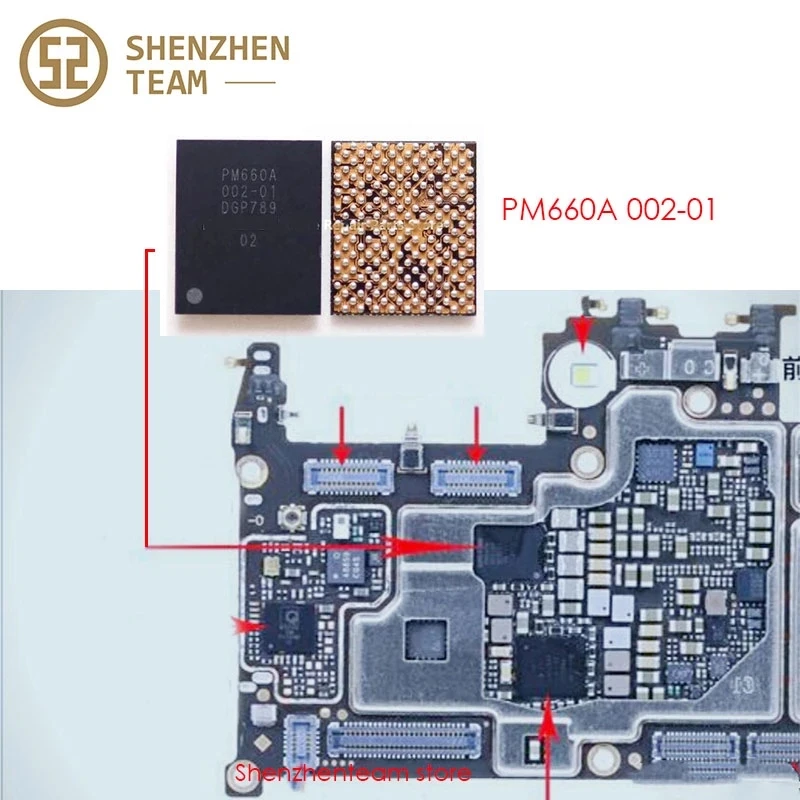 SZteam PMIC PM660 001 002 PM660A 002-01 PM660L 004-01 чипы источника питания для Xiaomi NOTE 3 REDMI 6 7 OPPO R11 VIVO X20 |