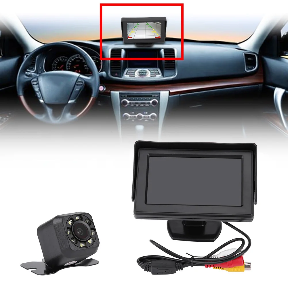 

DC 12V / 24V 4.3 Inch Digital Color Wireless Car Rear View Reversing Backup Camera TFT LCD Monitor Kit Night Vision Waterproof