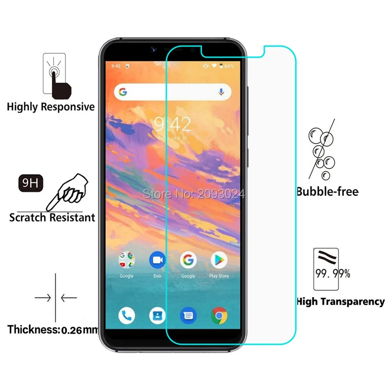 Защитное стекло закаленное для Umi A 3 Umidigi A3S 0 26 мм|Защитные стёкла и плёнки