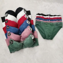 Female Push Up Bra Set Sexy Women‘s Lingerie Lace Full Cup Underwear Suit Intimate Soft Padded Brassiere Underwire Bow Bralette (2)