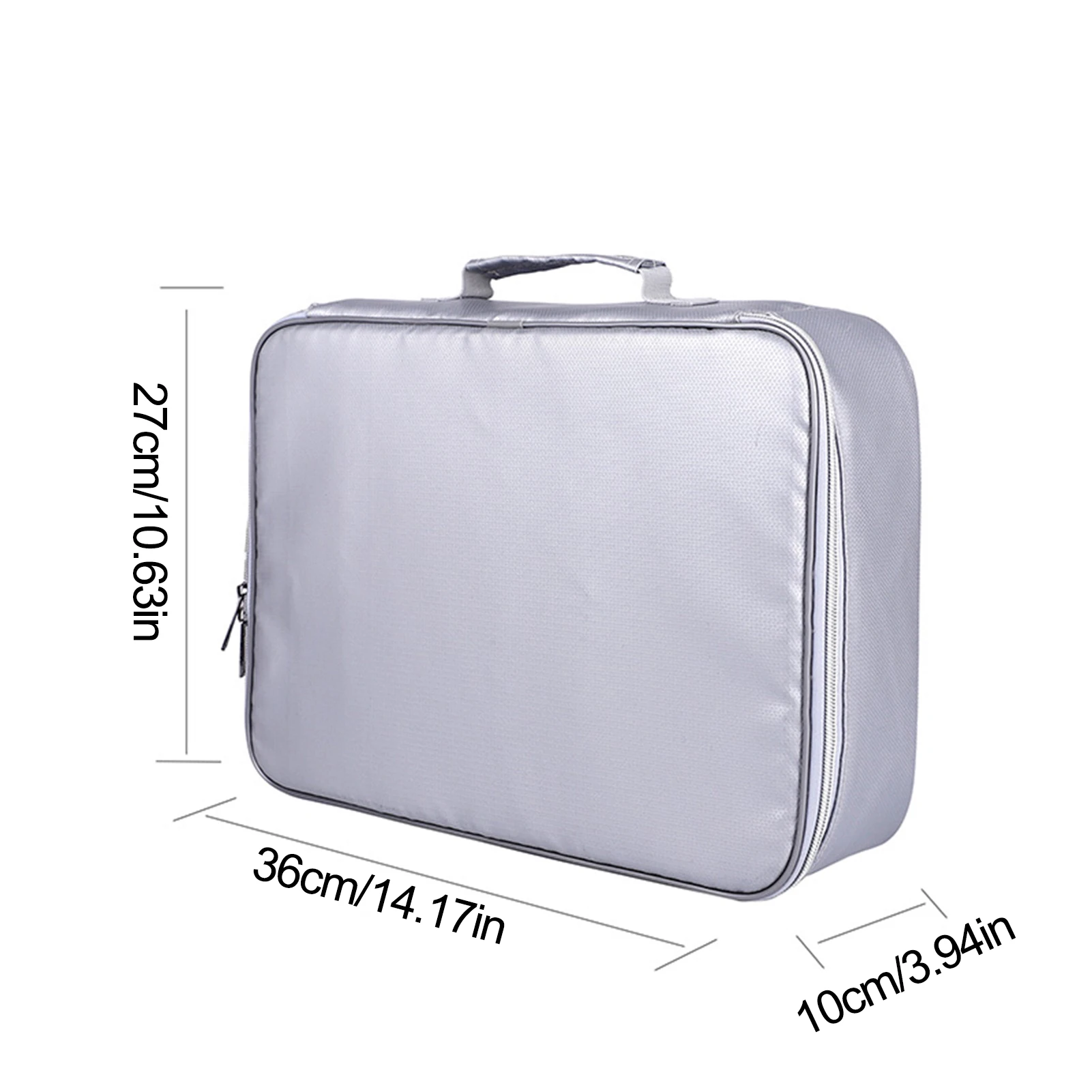 

36*27*10cm Document Bag Multifunctional Waterproof Fireproof File Case Liquid Silicone Fiberglass Cloth Security Protection