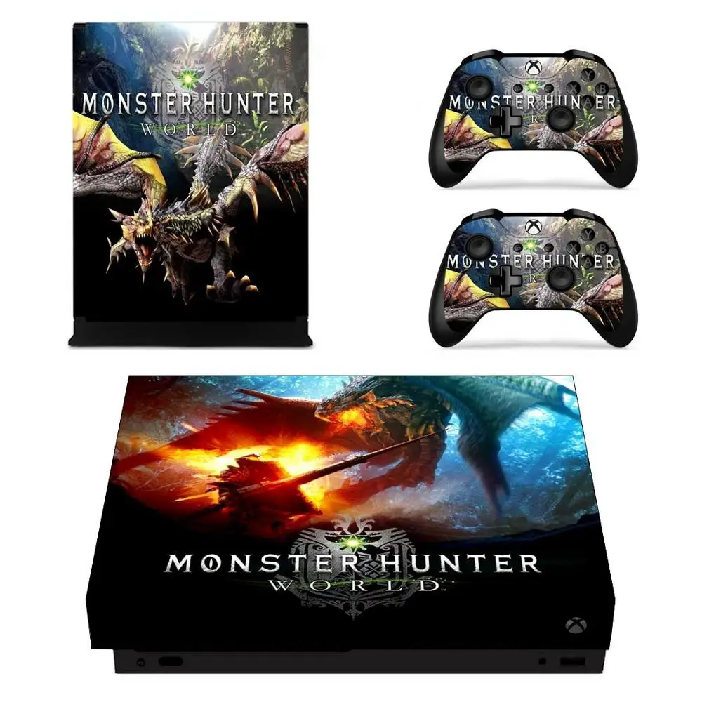 Monster наклейки Hunter Для Xbox One X виниловые на кожу Наклейки Обложка Pegatinas для one