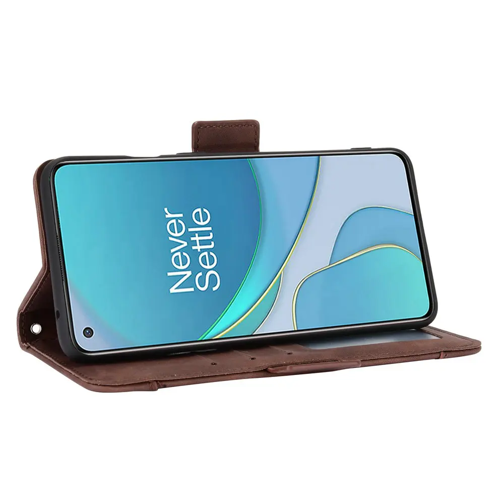 

For OnePlus 8T 8 Pro Luxury Case One Plus 8 T Flip Cover Removable Card Slot Phone Holder for Oneplus 8T Case 1+ 8Pro Shockproof