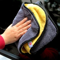 car wash microfiber towel car cleaning drying cloth hemming extra soft car care detailing washtowel never scrat high density new
