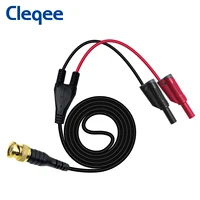 cleqee p1064 gold plated pure copper bnc q9 to dual 4mm stackable shrouded banana plug test lead probe cable 120cm new arrival