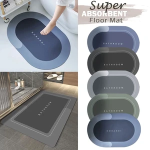 supe absorbent bath floor mat diatom mud soft diatomite bath mat quick drying bathroom rug non slip entrance doormat dropshippin free global shipping
