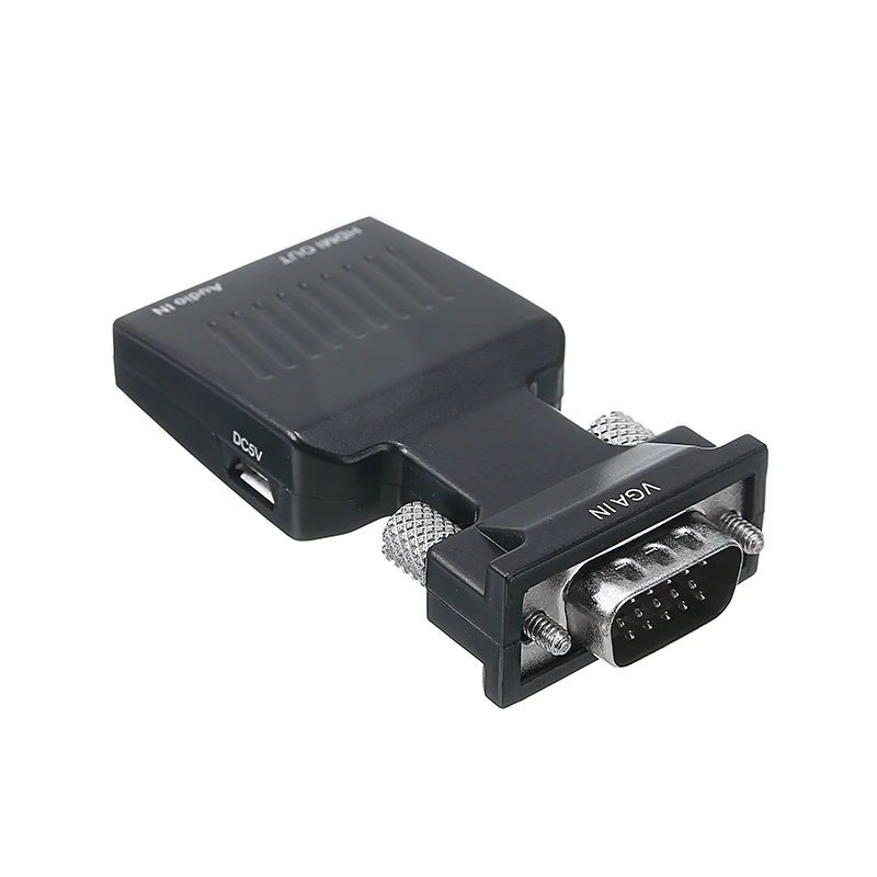 Новый Переходник VGA папа-мама HDMI-совместимый адаптер HD 720P/1080P с кабелем питания Micro