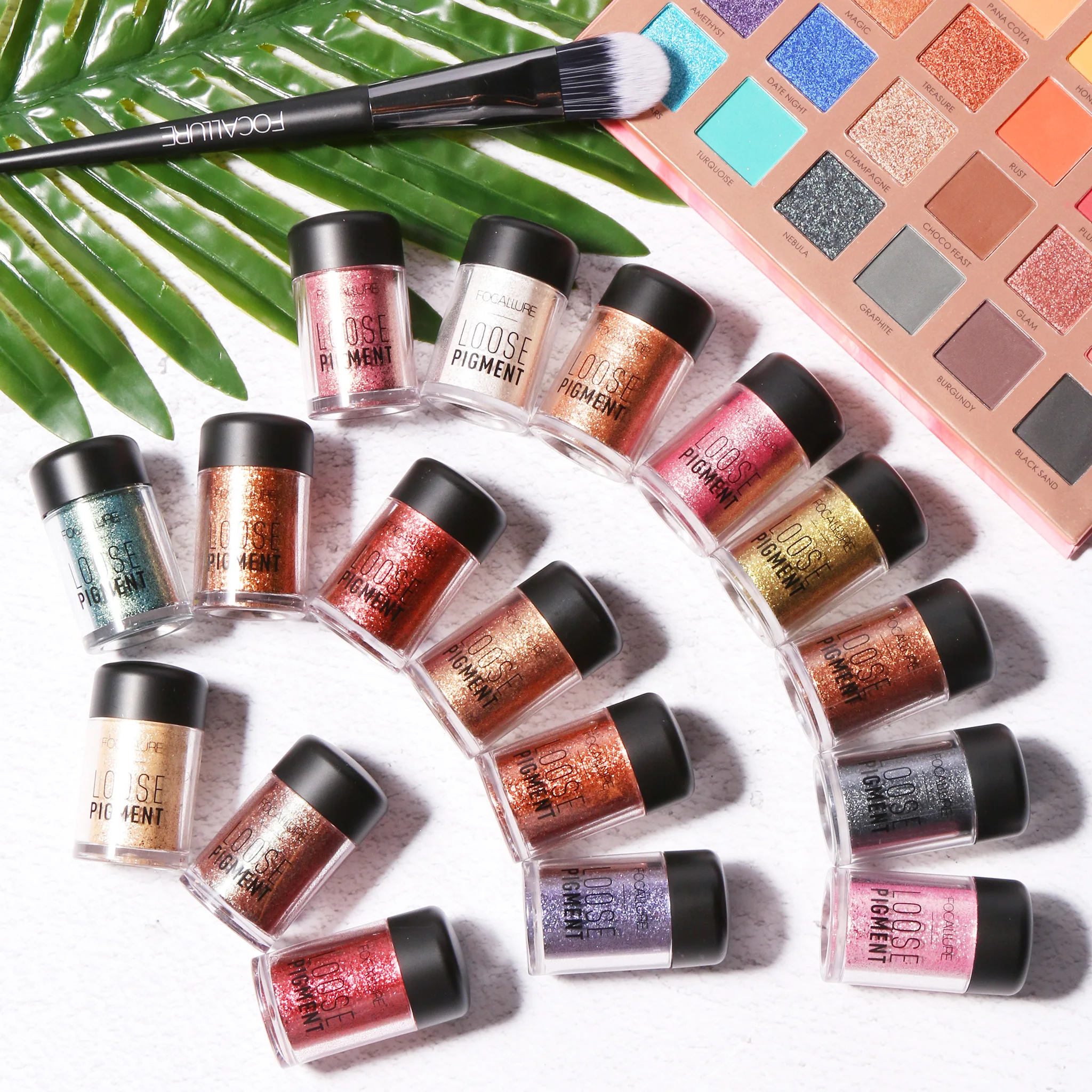 Фонарик для глаз одинарный цвет блестящий минеральный золотой красный цвет|eyeshadow