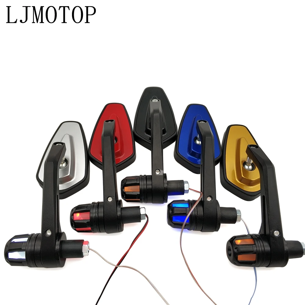 Motorcycle handle mirror with Turn LED signal light For YAMAHA FZR 600/FZR 600R TRX850 FZR400 RR / RRSP XMAX 300 IRON MAX | Автомобили и