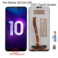 original for huawei honor 10 col l29 lcd display touch screen with fingerprint for honor 10 col al10 display screen phone parts