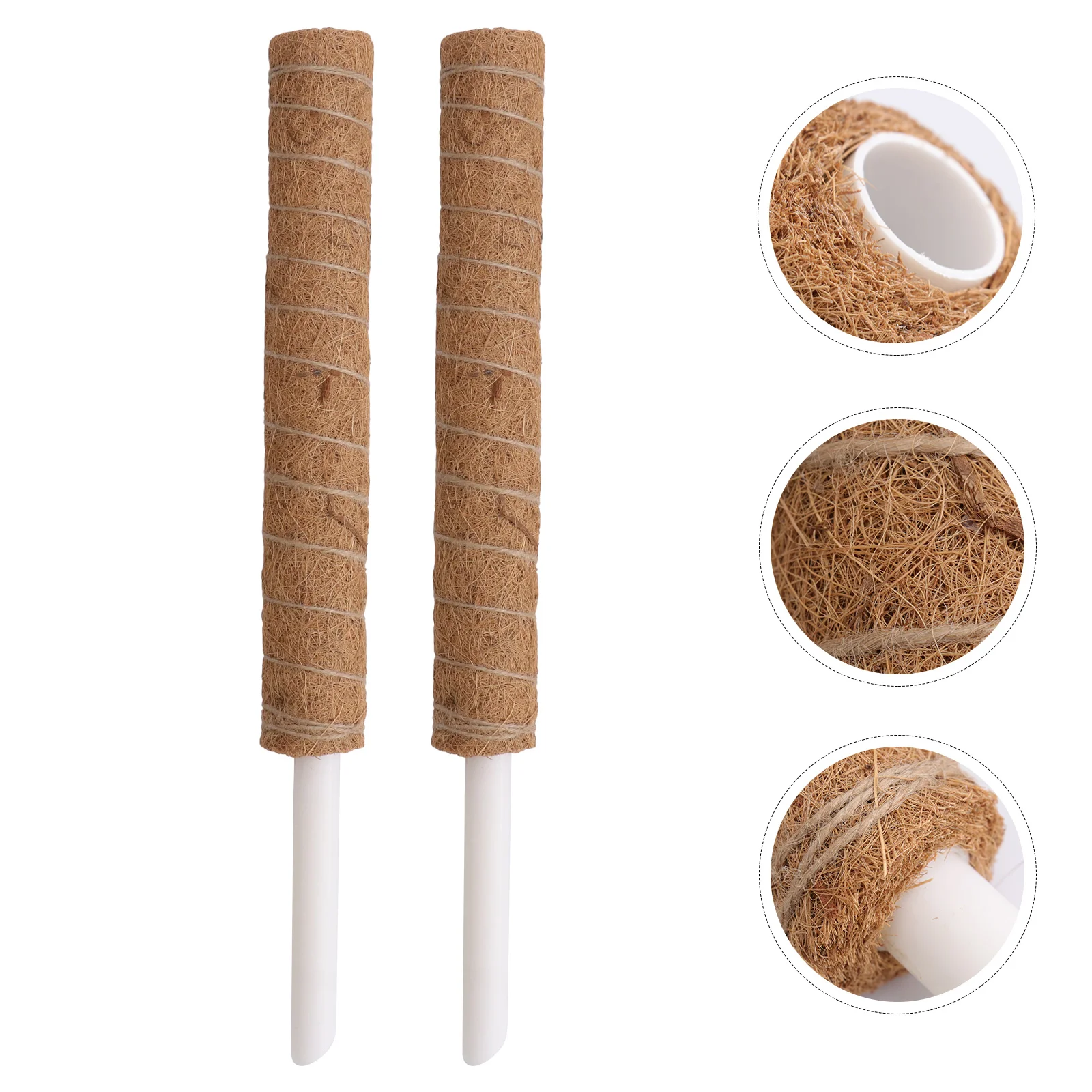 

2Pcs Plant Support Pole Green Radish Coconut Palm Sticks Flower Extension Stand