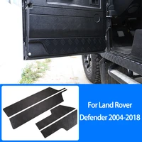 st alloy car door anti kick protection panel trimfor land rover defender 90 110 2004 2018interior door scratch resistant cover