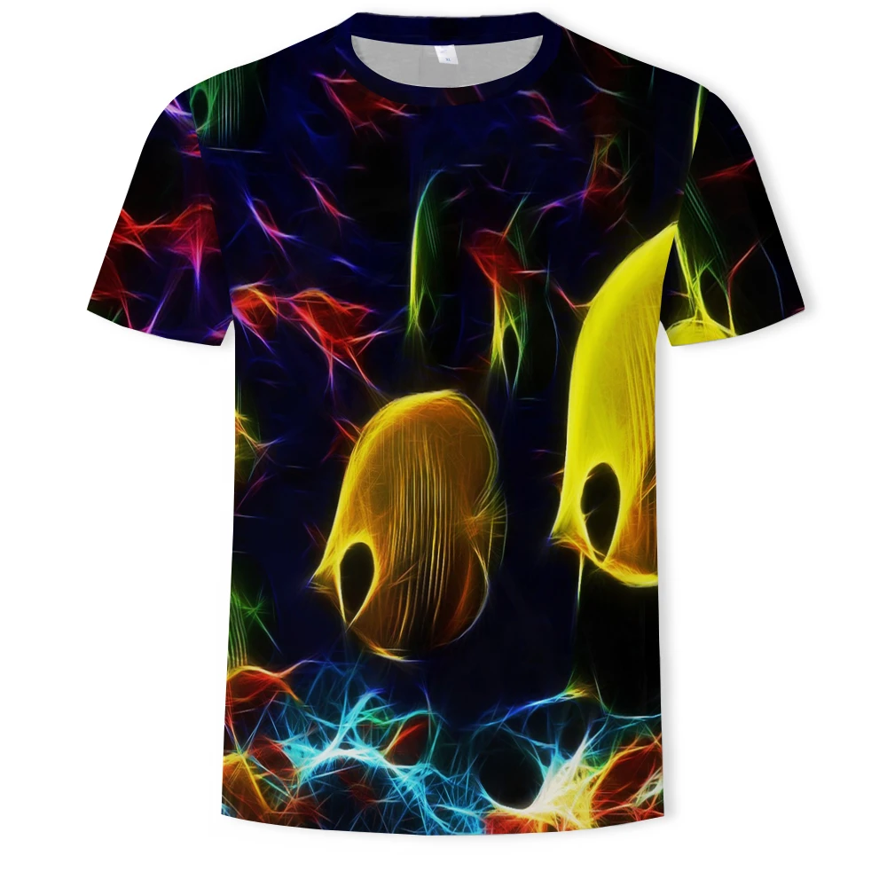 

2021 summer male and female personality 3D marine fish short-sleeved T-shirt Comfortable Joker O-neck short-sleeved T-shirt