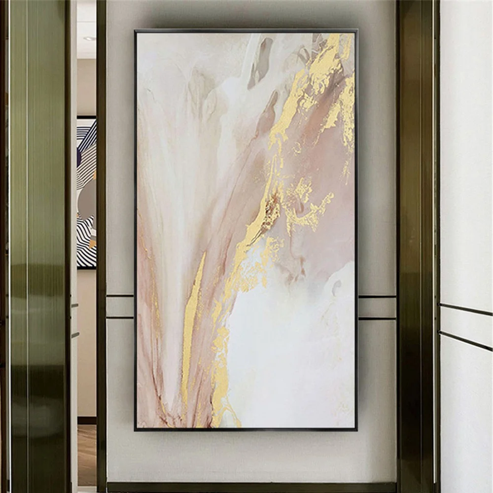 

hand painted Texture Abstract Poster Gold foil Wall Art Modern Style Canvas oil Painting Decorative Picture Home Decor