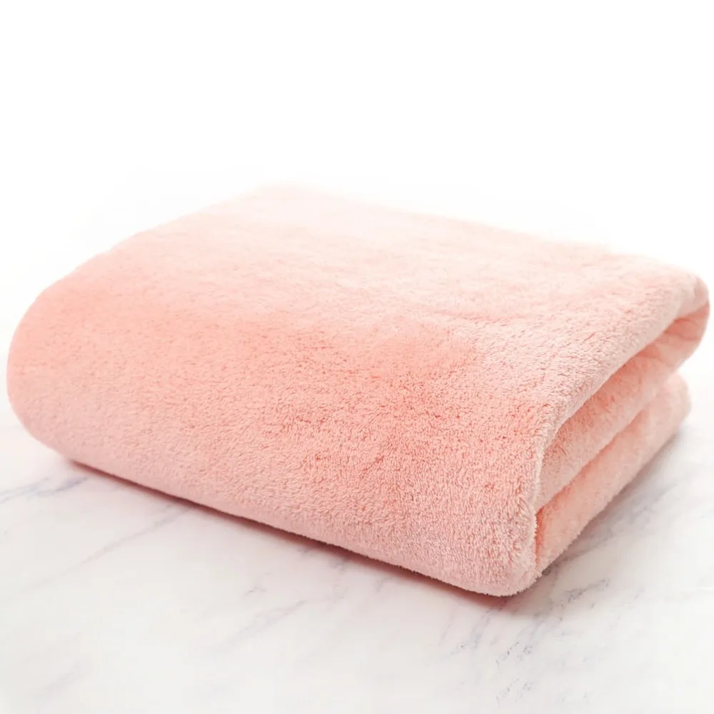Семейное банное полотенце для повседневной жизни 4 цвета однотонное Коралловое