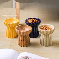 fashion ceramic cat bowl tall aristocratic pet feeding bowl cervical protection spinal dog pet supply