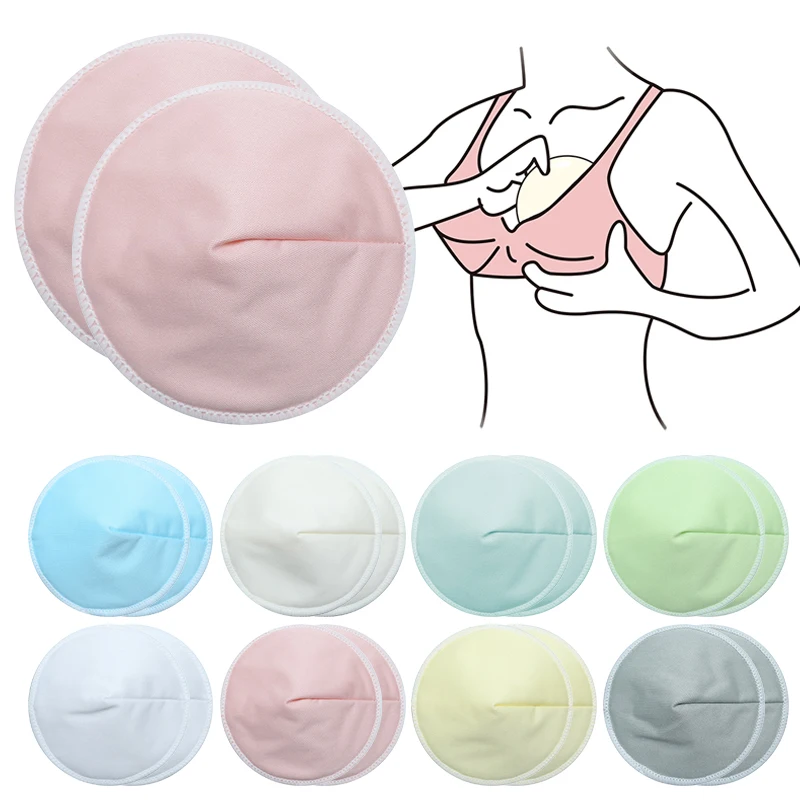 

1Pair 3 Layers Soft Bamboo Washable Reusable Nursing Breast Pad Breastfeeding Absorbent Waterproof Stay Dry Cloth Movable Pad