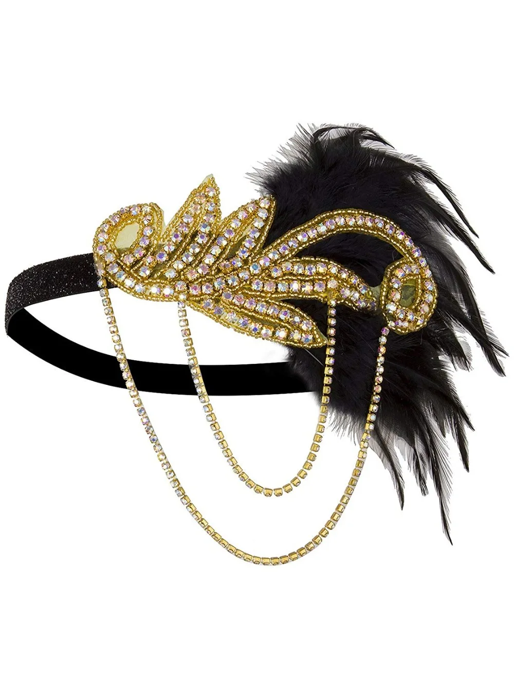 1920s костюм девушки-флаппера Gatsby аксессуары набор для женщин Ревущие 20 ободок с сережками ожерелье перчатки сигарета держатель золото, вино