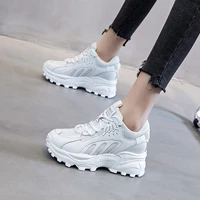 summer women platform casual sport shoes rice white breathable fashion net red dad sneakers 2021 hot sale