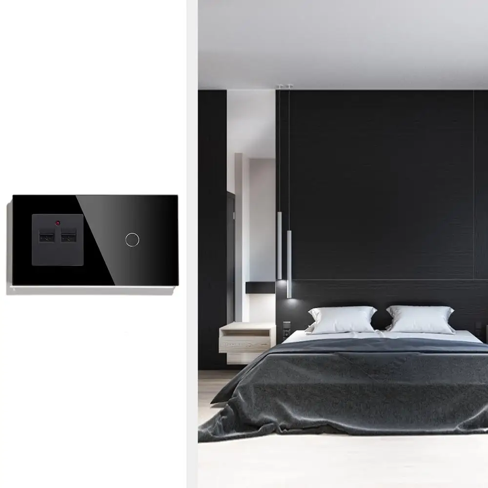 Сенсорный выключатель Bseed европейского стандарта 1 клавиша канал 2 канала