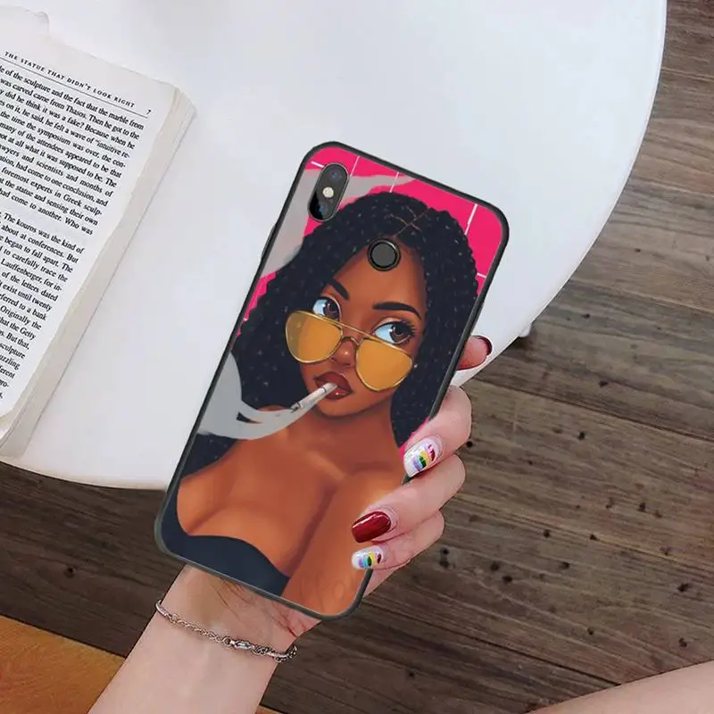 

Afro Girls Black Women Art high quality luxury Phone Case shell For Xiaomi Redmi note 7 8 9 t k30 max3 9 s 10 pro lite