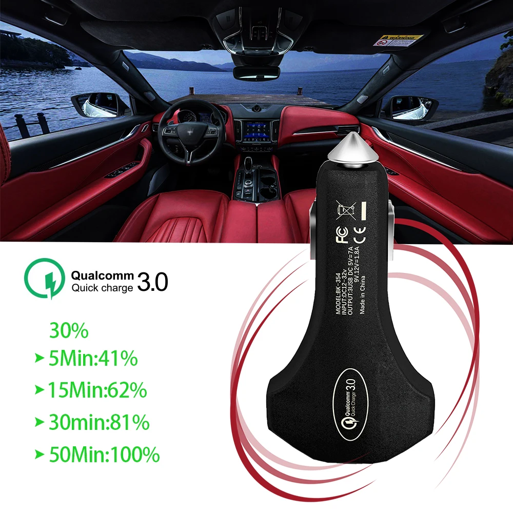 Автомобильное зарядное устройство Quick Charge 3 0 автомобильное для быстрой зарядки