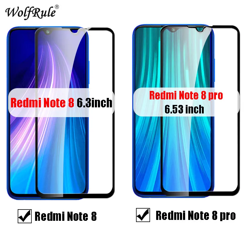 2 piezas Protector de pantalla LCD para Xiaomi Redmi Note 8 Pro pegamento completo vidrio templado para Xiaomi Redmi Note 8 vidrio Redmi Note 8 8 Pro-2