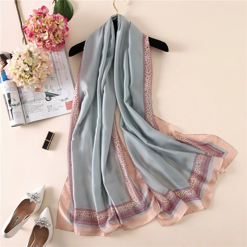 

2020 Luxury Brand New Summer Women Silk Scarf Beach Hijab Shawls and Wraps Female Foulard Echarpe Designer Bandana Lady Scarves