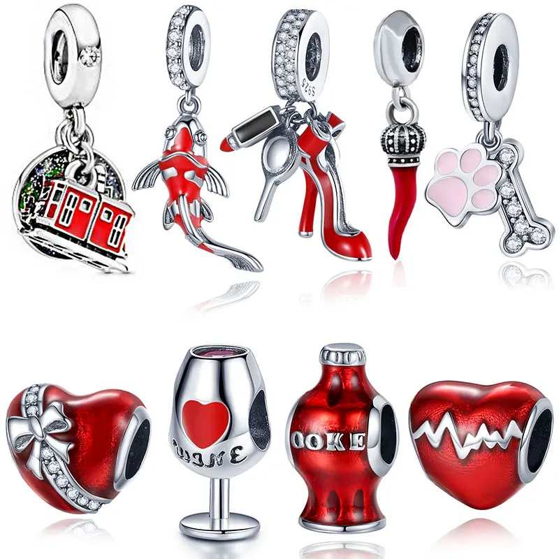 CodeMonkey эмалированная Рыба кулон 925 стерлингового серебра с позолоченным кольцом