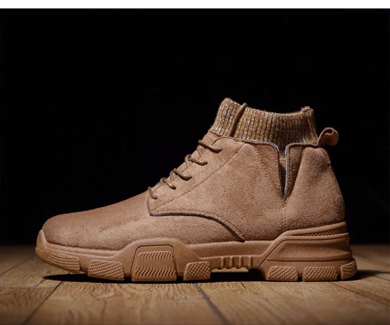 Мужская обувь высокого качества; дышащая обувь; zapatos hombre; цвет коричневый; ; мужские ботинки больших размеров; Водонепроницаемая осенне-зимняя Уличная обувь