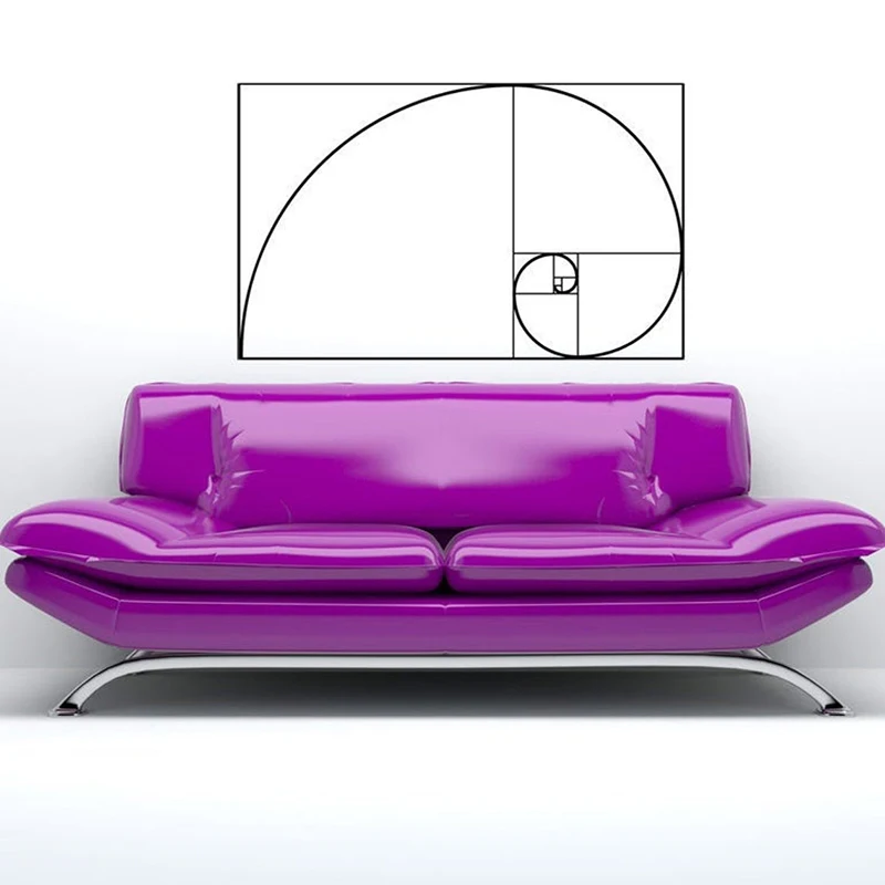 

Fibonacci Spiral Art Science Decal -mathematics For Wall. Mathematics Wall Vinyl Sticker, Science-physics Gifts Decals E490