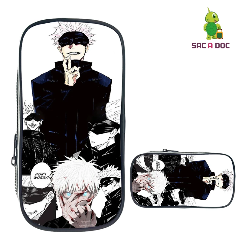 

Pencil Case 3D Jujutsu Kaisen School Supplies Teenager Makeup Case Anime Make Up Box Cosmetic Case Zipper Storage Pencil Bag
