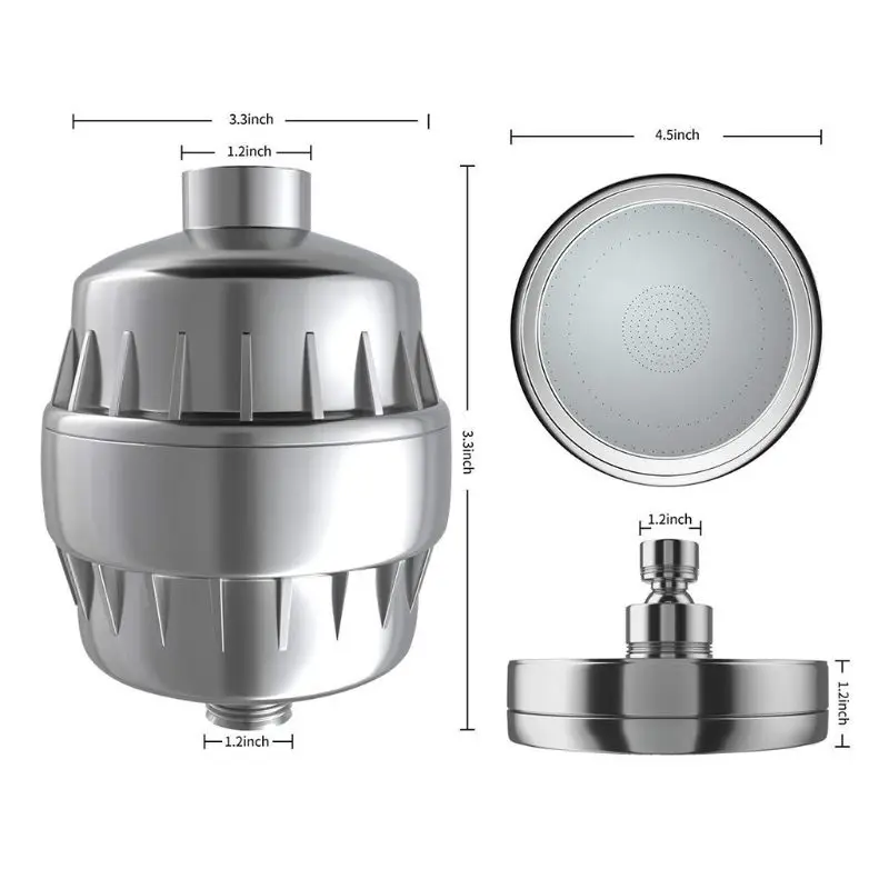 

1Set High Pressure Filtered Showerhead 15 Stage Shower Filter for Hard Water