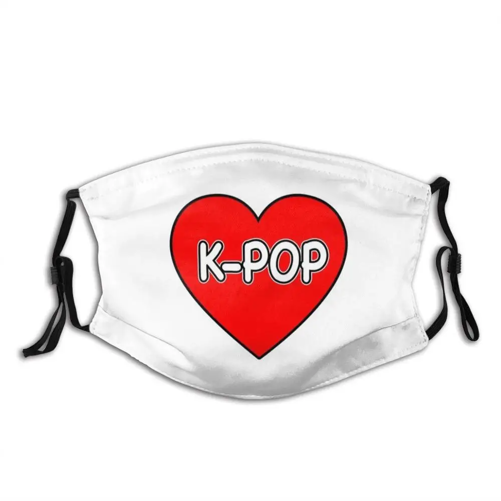 

I Love K - Pop забавная крутая Тканевая маска Kpop K Pop I Love K Pop Lover Корейская поп-музыка Pop Music Lover K Pop