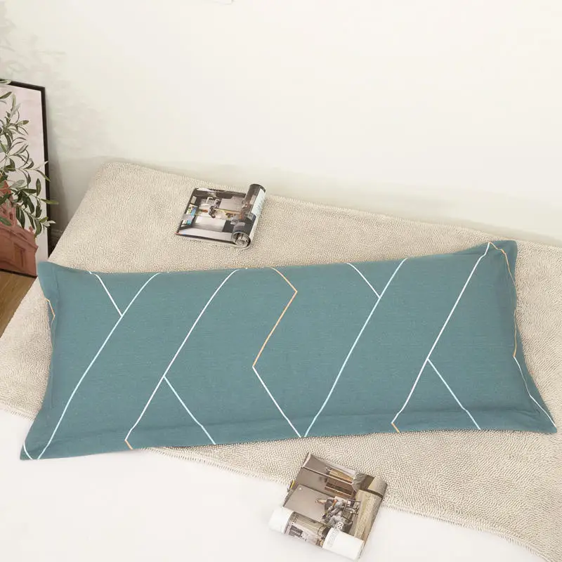 

Bedding Double Long Pillowcase, Geometric Print Long Pillow Case 45x120cm, 45x150cm, 45x180cm XF883-34