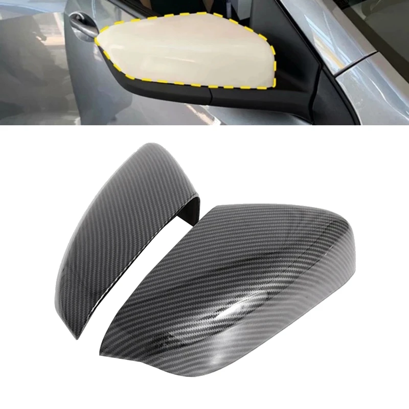 

Carbon Fiber Car Side Rearview Mirror Cover Trim Accessories for Chevrolet Onix 2019-2021