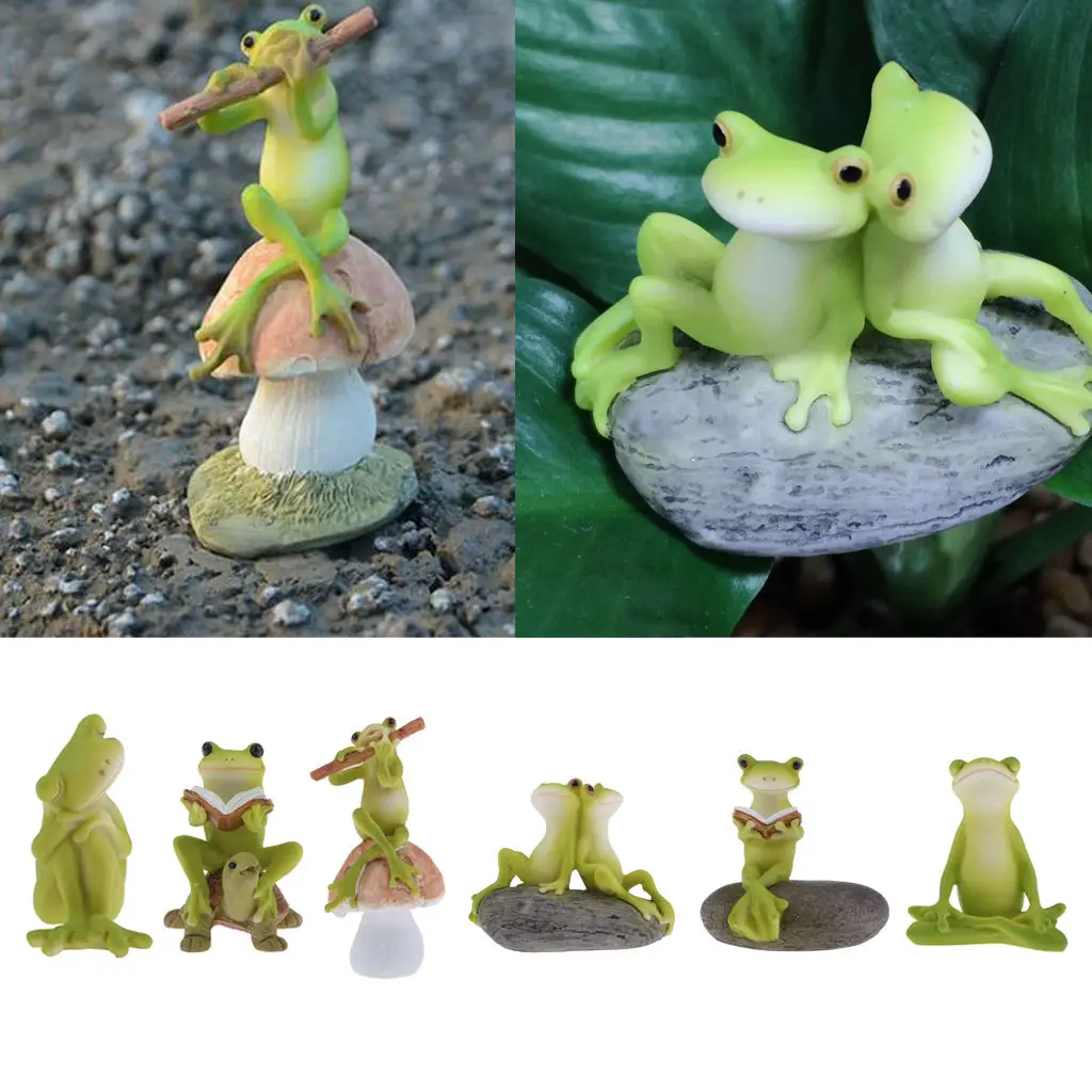 

Миниатюрная фигурка сказочного сада для кукольного домика, Декор, зеленая лягушка