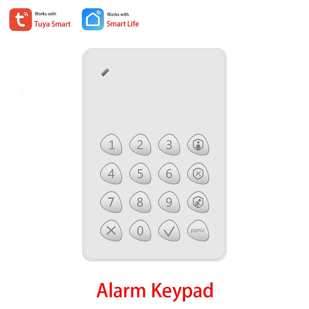 

Tuya Smart RF433 Alarm Keypad Compatible with Gateway RFG1 Home Alarm System-HUB Needed