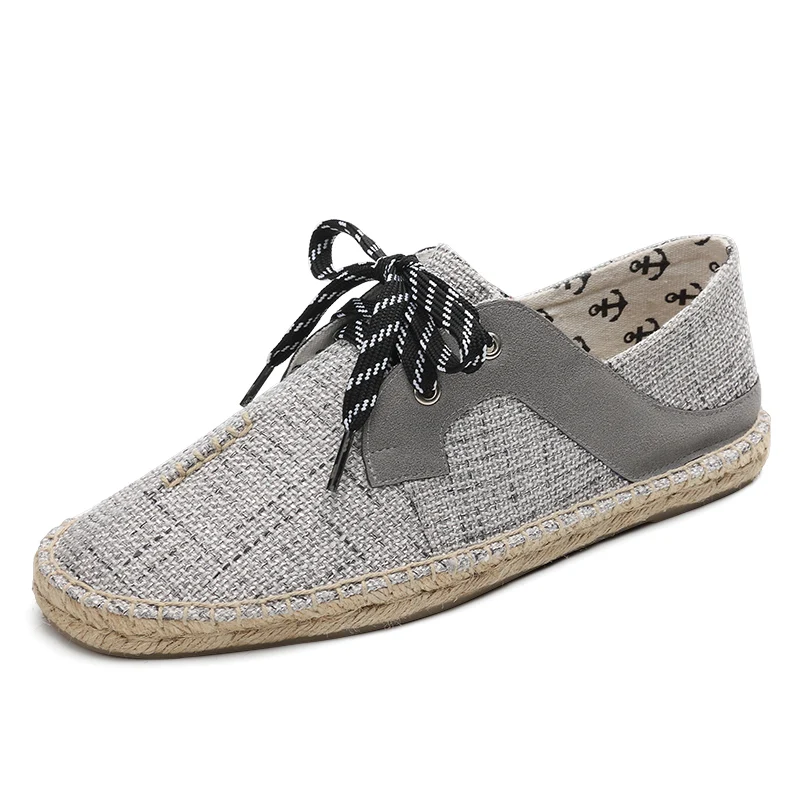 PUPUDA New Fisherman Shoes Breathable Espadrilles Men Fashion Casual Linen Summer Canvas Male Good Quality Sneakers | Обувь