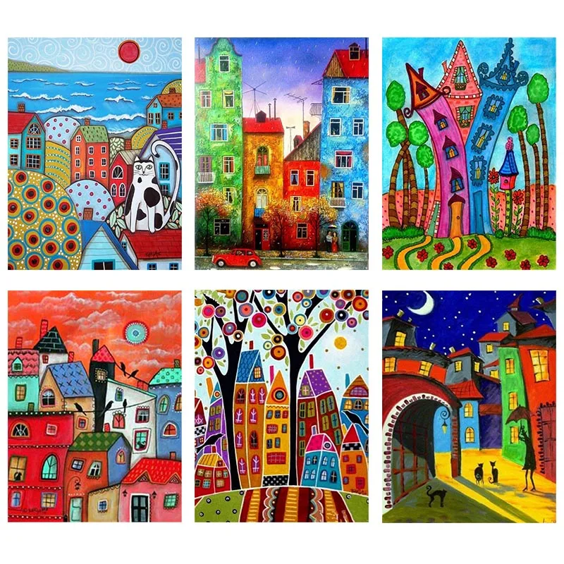 

Diamond Painting 5D Diamonds DIY Cartoon Cross Stitch Full Square Round Drill Embroidery Colorful Handmade Home Room Wall Decor